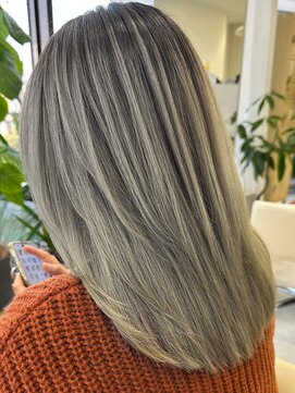 スティロ(stylo) ハイライトカラーグレージュベージュケアブリーチダブルカラー