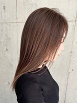 アールヘアーデザイン 千種(r hair design)&nbsp;サラツヤロングベージュカラーブリーチしない透明感カラー