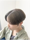 【刈り上げハンサムショート/オリーブグレージュ】