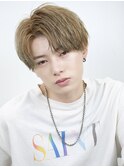束感ショートアップバング刈り上げツーブロックコンマバング