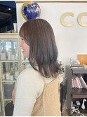 ブリーチありのアッシュグレージュカラー