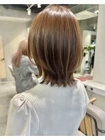 レイヤーボブ　ボブ　レイヤーカット　ミディアムボブ　レイヤー