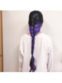 【Hana指名】インナー紫を編み込んだやつ[学芸大学/ハイトーン]