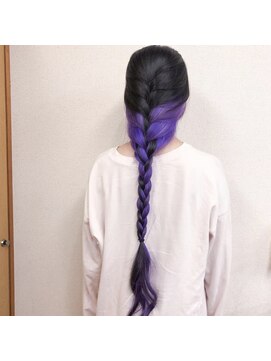 アルケム 学芸大学(AlChem) 【Hana指名】インナー紫を編み込んだやつ[学芸大学/ハイトーン]