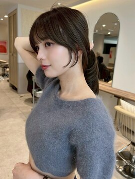 ジーナ 豊洲ベイフロント(Zina) 髪質改善顔周りレイヤー暗めカラー美髪【Zina豊洲ベイフロント】