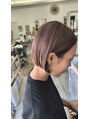 ヘアーアスクアドア(hair ask Adore)&nbsp;ミニボブスタイルにダブルカラーで淡いピンクを入れました