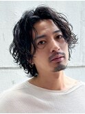 無造作センターパート