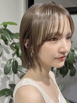 エストアール フクオカ 福岡博多店(est-r. Fukuoka) 切りっぱなし/ボブ/オリーブグレージュ/博多美容室