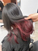 マロ(MALo) インナーカラー、デザインカラー、レッドカラー、チェリーレッド