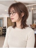 ウルフレイヤーカット/前髪あり/大人ボブ/ウルフボブ/小顔カット