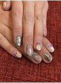 ラメ、リーフホロ、ホイル、モヤモヤアート★詰め込みデザイン