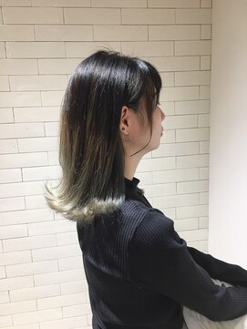 エイト 溝の口店(EIGHT) EIGHT溝の口】お客様スタイル_デザインカラー切りっぱなしボブ