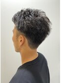 ゆるパーマオールバック