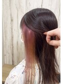 イヤリングカラー×サーモンピンク【TELAHAIR鎌ヶ谷】