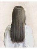髪質改善ストレート×オリーブグレージュ