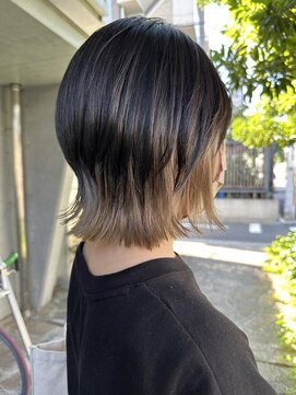 シェル 吉祥寺(shell) ウルフボブ_インナーカラーミルクティーベージュ11880円