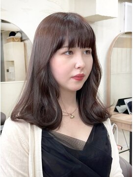 アンフィニー 銀座本店(ANFINI) 銀座　カラー　色持ちカラー　赤みブラウン　マロンブラウン