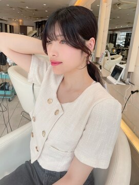 エアー 銀座(air) ★岡田有加★20代30代★銀座★結んで可愛い顔まわりカット