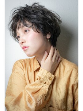 カバーヘア ブリス 戸田公園西口店(COVER HAIR bliss) 小顔補正カット抜け感黒髪フェザーショートv戸田公園20代30代
