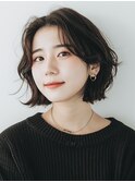 デザイニングフロントリッジパーマボブ