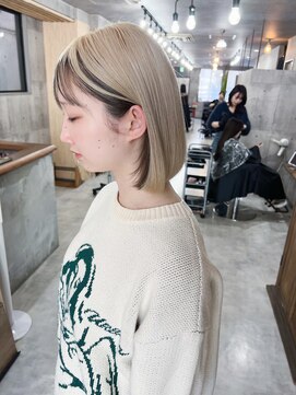 リティアンドビューティースタジオモッズシブヤ(LITTY&beauty studio M.O.D shibuya) ハイトーン　フェイスフレーミング　インナーカラー