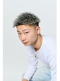 ホワイトフルメッシュ&フェードジェットモヒカン
