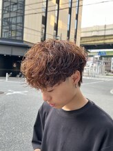 ノイセル 西本町(Noisyle) ミニマッシュウルフシャドウパーマ×茶髪明るめカラー