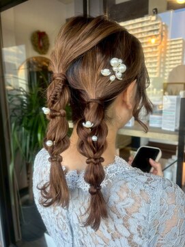 アミリー ひたち野うしく店(Amily) ハイライトバレイヤージュダブルカラーケアブリーチ20代30代