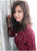 大人っぽいのにピュア☆落ち感ルーズなニュアンスセミロング