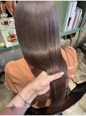 水素カラー×艶グレージュ