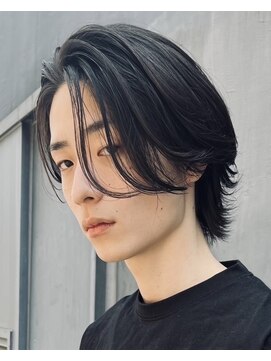 バイフィフス 原宿/表参道(by fifth) 原宿カルマパーマメンズカットセンターパートウルフマッシュ30代