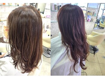 シキブフクヤマ(SIKIBU FUKUYAMA)の写真/透明感・艶感が叶うワンランク上の白髪ぼかしが◎髪質改善でお悩み解消【郡山/八山田/富久山】