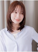 艶髪メテオストレート大人美人前下がりワンホンレイヤーカットW