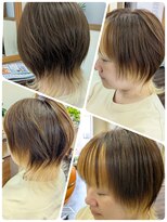 クリア 美容室&nbsp;ゴールドインナーカラー☆フェイスフレーミング
