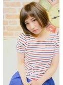 ショートバングのニュアンスボブ【メイズ東中野・鍛原志行】