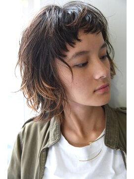 ユノ(juno) 【juno】外国人風オシャレボブ☆ゆるふわパーマ&デザインカラー