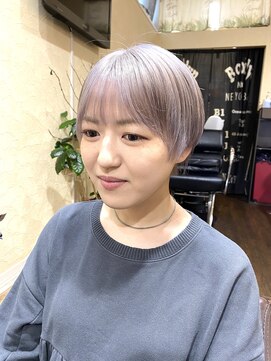 サムブリッジ(SOMEBRIDGE) シースルーバング　× アッシュブロンド　（SOMEBRIDGE 亀有）