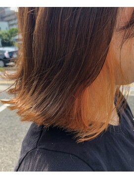 リアン 熊谷本店(Rien) インナーカラー×オレンジ