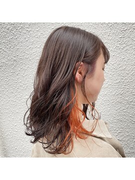 エルフ(elf) オレンジ×インナーカラー ニュアンスカラー