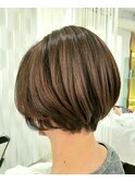 20代30代40代大人ボブ/ミニボブ/ココアブラウン/ブリーチ/丸み