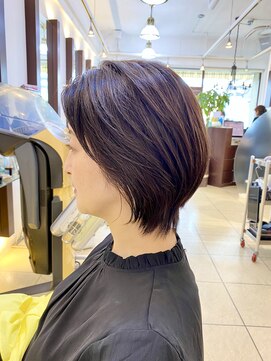 ヘアアーク(HAIR arc) ショートヘア#マットベージュ#奏の杜#明るい白髪染め#京成津田沼