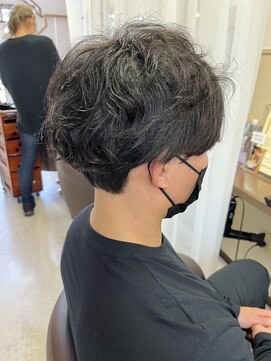 コアフィールフィス(COIFFURE fils) 《見附　今町》メンズ　M3D ナチュラルスパイラルパーマ　黒髪