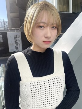 ヌード(NUDE) 「NUDE」#10代 20代 30代 大人ショートボブ ハイトーンカラー