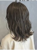 くびれショートボブ40代50代グレイカラー白髪染め白髪ぼかし