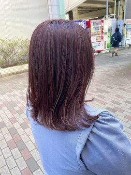 ウクナ(ukuna) 【脱白髪染め】ハイライトでおしゃれピンク（before写真あり）