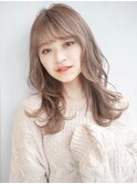大人可愛い美髪小顔カットミルクティーベージュ20代30代108