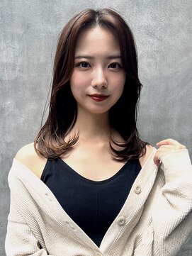 ロンド ストラーダ 心斎橋(Lond strada) 韓国前髪顔周りロング×インナーグレージュ[心斎橋/髪質改善]