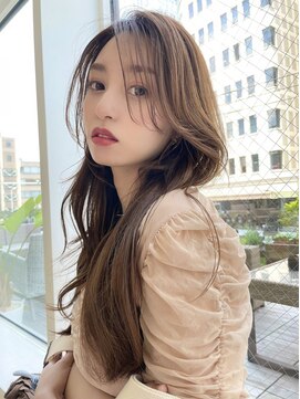 バイオレットジェム(Violet`jem) 顔まわりカット韓国ヘアレイヤーロング似合わせカット