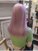 【ペールピンク/佐々木慧介】ハイトーン/ピンクカラー/ブリーチ