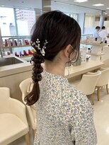 ケンジ 平塚ラスカ店(KENJE)&nbsp;結婚式ヘア/ポニーテールアレンジ/平塚アレンジ/お呼ばれヘア